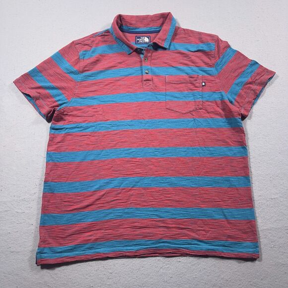 The North Face Other - The North Face Mountain Heritage Mossbrae Polo Shirt Men's XL Red Blue Stripe
